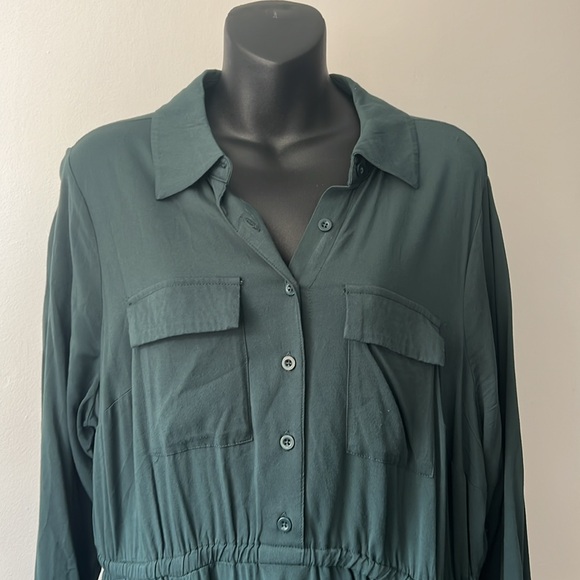 Mini Challis Button-Front Shirt Dress - Picture 7 of 16